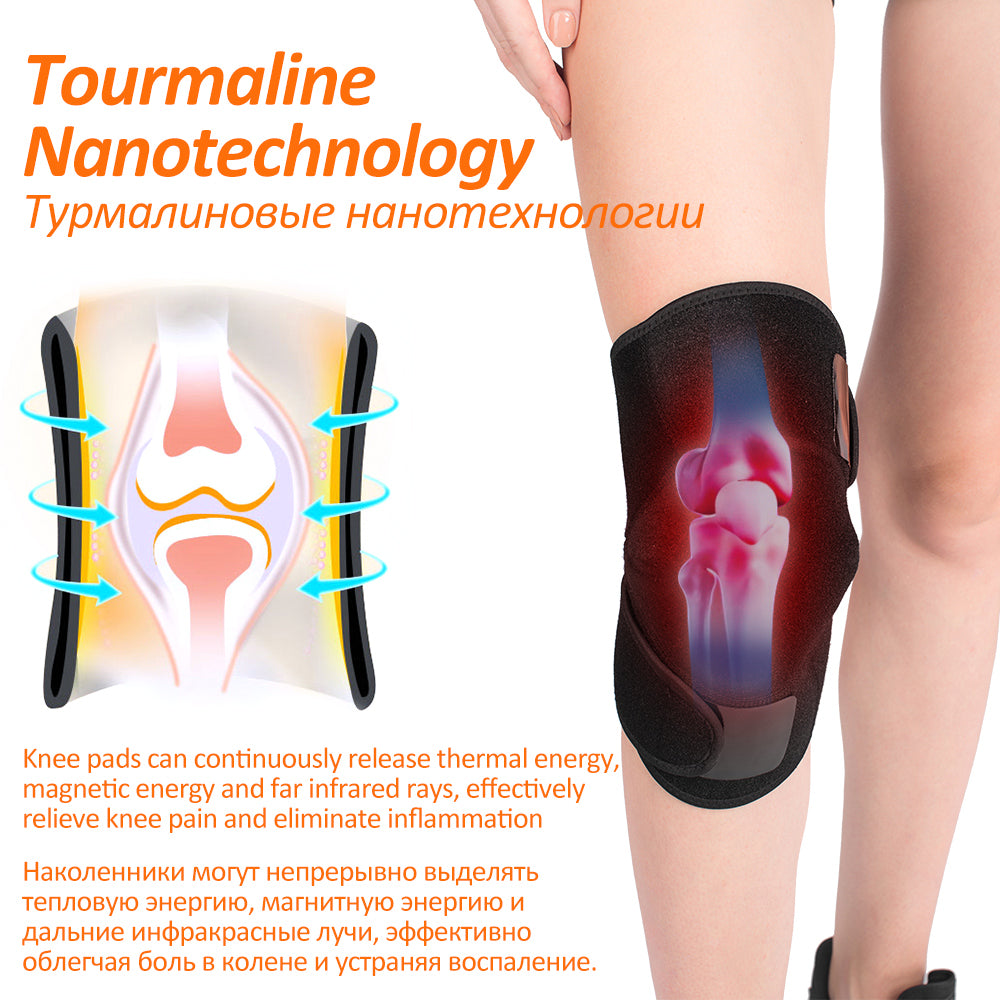 Self-Heating Knee Support, Pair Unisex Cold-Proof Adjustable Tourmaline  Magnetic Therapy Knee Pad Arthritis Pain Relief Brace Protective Knee