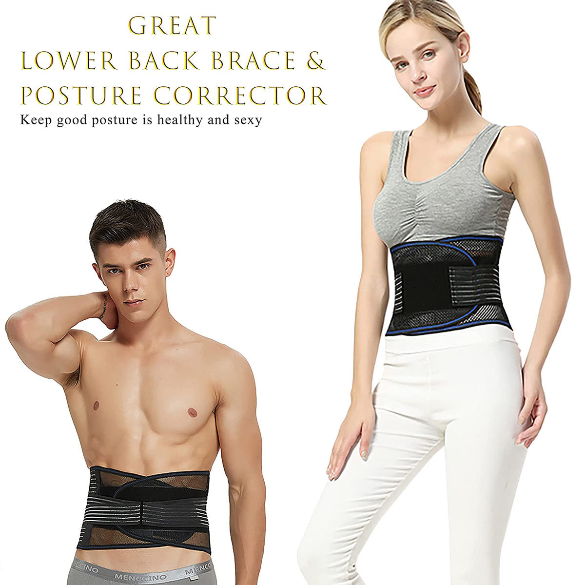 Breathable Lower Back Spine Support Lumbar Waist Support Back Brace Be –  Super Plant