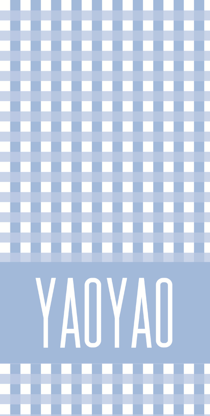 Personalized custom Beach Towel  plaid   Microfiber