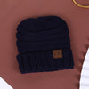 Pure color warm knit hat for  Autumn and winter