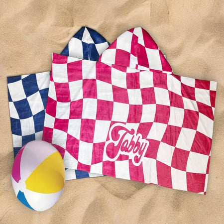 Custom Kids  adults Hooded Bath Towel Personalized Add Your Name Color Swim Customized Beach Towel with Hood