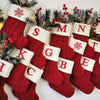 Christmas Stockings Knitted Christmas Socks with Letter, Alphabet Socks Christmas Pendant Gift Bag Xmas Stockings Personalized Stocking Decorations