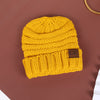 Pure color warm knit hat for  Autumn and winter