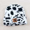 Cow knit hat double hem woolen hat winter warm hat men's and women's hats