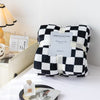 Flannel checkerboard blanket air conditioning blanket autumn