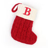 Christmas Stockings Knitted Christmas Socks with Letter, Alphabet Socks Christmas Pendant Gift Bag Xmas Stockings Personalized Stocking Decorations