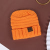 Pure color warm knit hat for  Autumn and winter