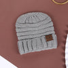 Pure color warm knit hat for  Autumn and winter