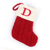 Christmas Stockings Knitted Christmas Socks with Letter, Alphabet Socks Christmas Pendant Gift Bag Xmas Stockings Personalized Stocking Decorations