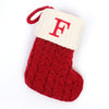 Christmas Stockings Knitted Christmas Socks with Letter, Alphabet Socks Christmas Pendant Gift Bag Xmas Stockings Personalized Stocking Decorations