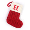 Christmas Stockings Knitted Christmas Socks with Letter, Alphabet Socks Christmas Pendant Gift Bag Xmas Stockings Personalized Stocking Decorations