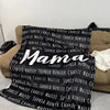 Personalised Gifts Blanket  for Mama elder , Daughter for Mother, Super Soft Flannel Blanket