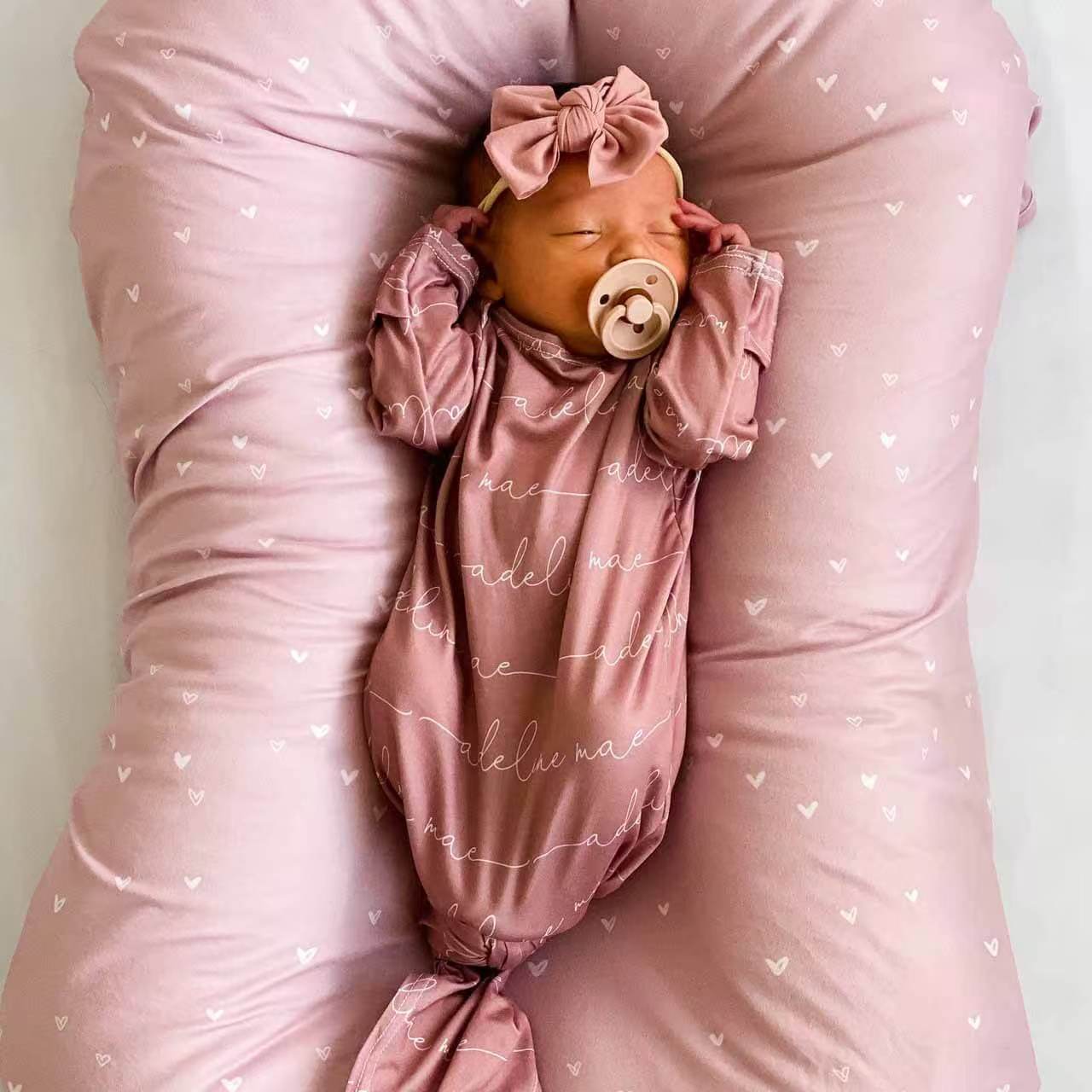 Personalized name baby gowns hat headband for baby gift