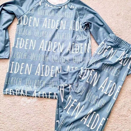 Children's pajamas with custom names