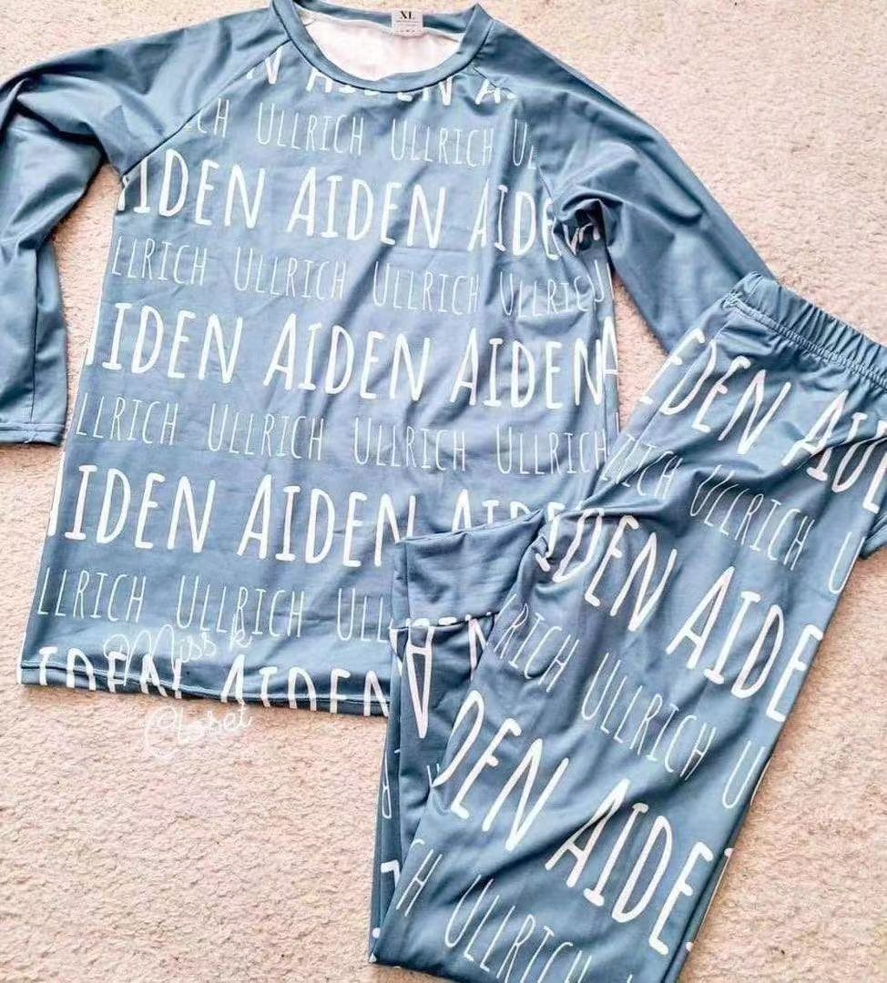 Children's pajamas with custom names