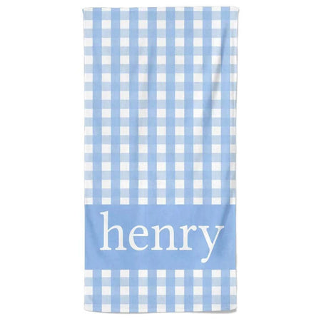 Personalized custom Beach Towel  plaid   Microfiber