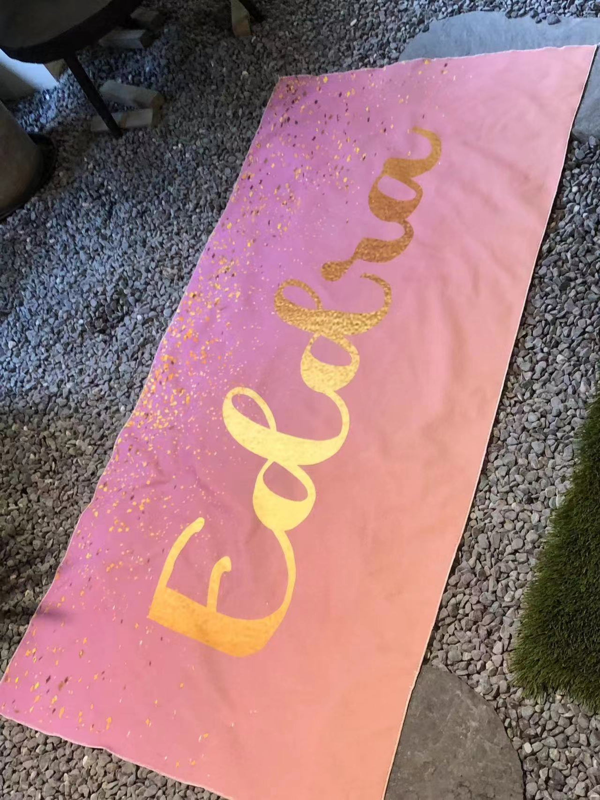 Sparkling Shiny custom name beach towel microfiber quick dry beach towel for Ttavel and sports