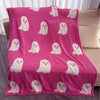 Christmas    Halloween gift Pink Ghost Blanket  half fleece Class A fleece