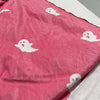 2023 Halloween Pink Ghost Blanket Flannel Reversible Super Soft Blanket