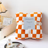 Flannel checkerboard blanket air conditioning blanket autumn