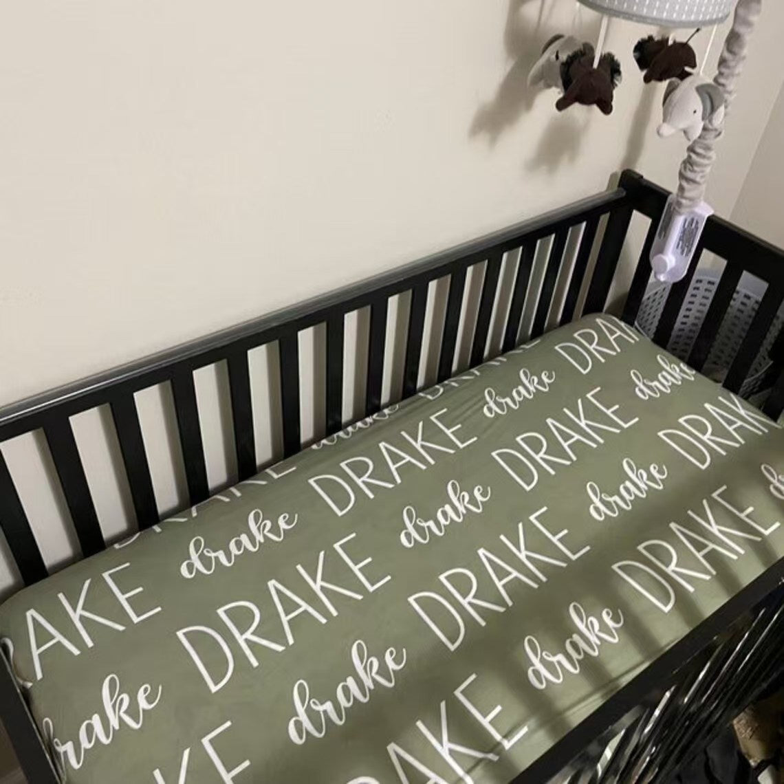 Baby Crib Sheet, Personalized Fitted Crib Bedding Sheet with Name, Custom Pack and Play Sheets, Crib Mattress Sheets for Baby Boys Girls, Mini Crib Sheet | Name Crib Sheets