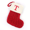 Christmas Stockings Knitted Christmas Socks with Letter, Alphabet Socks Christmas Pendant Gift Bag Xmas Stockings Personalized Stocking Decorations