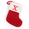 Christmas Stockings Knitted Christmas Socks with Letter, Alphabet Socks Christmas Pendant Gift Bag Xmas Stockings Personalized Stocking Decorations