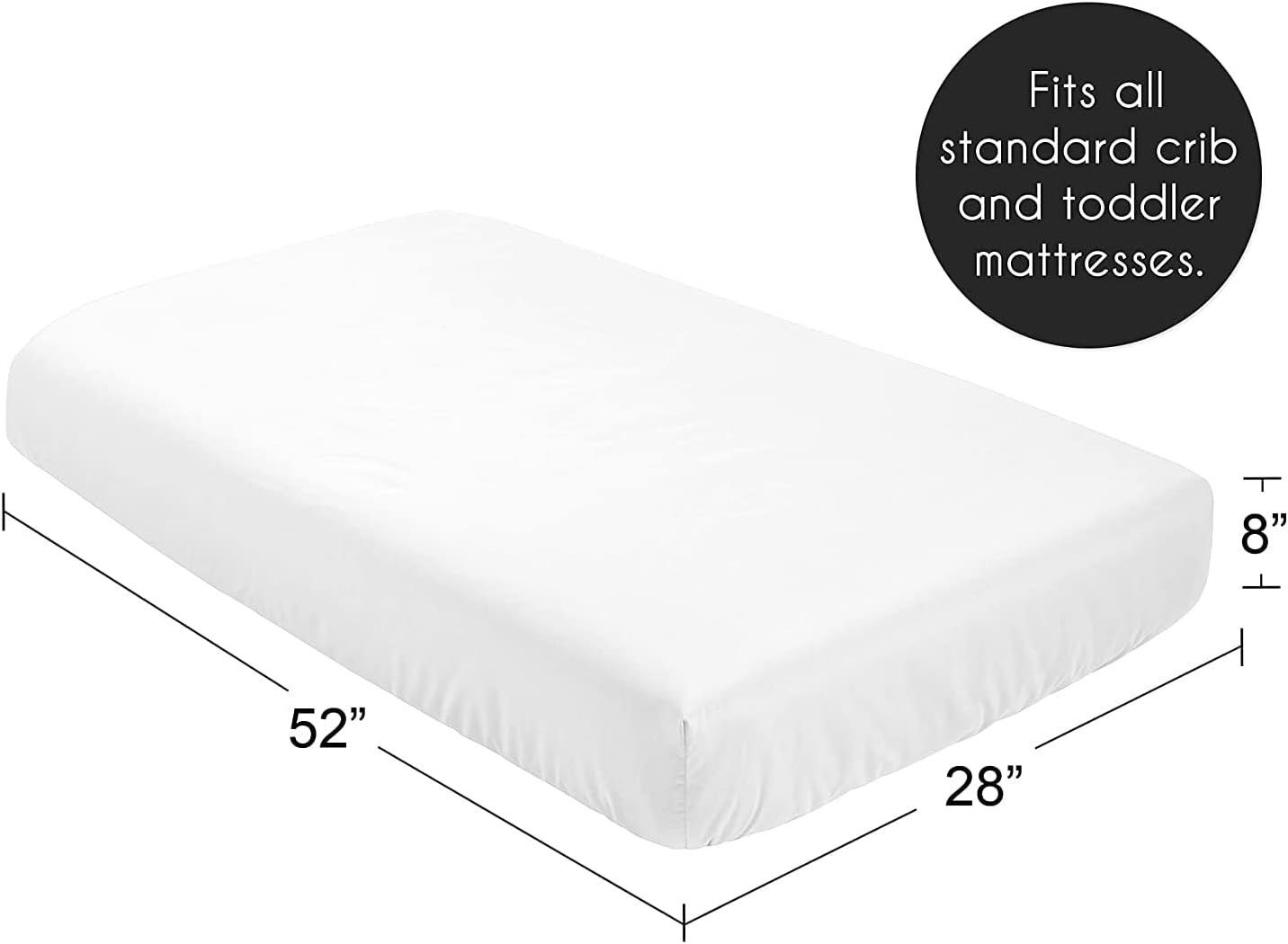 Baby Crib Sheet, Personalized Fitted Crib Bedding Sheet with Name, Custom Pack and Play Sheets, Crib Mattress Sheets for Baby Boys Girls, Mini Crib Sheet | Name Crib Sheets