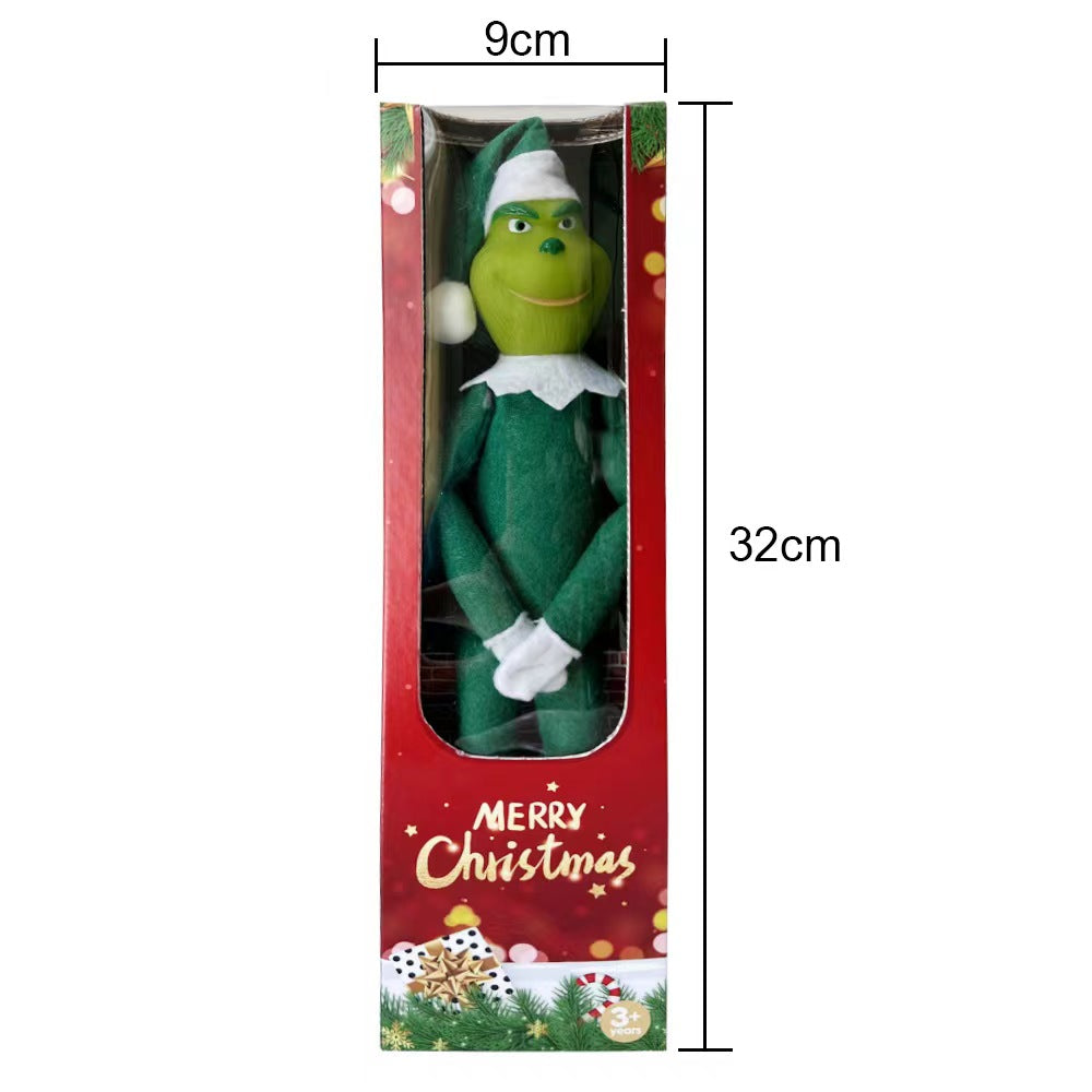 Christmas Plush Red Green Grinch Monster  Doll,Suitable for Christmas Decorations/Gifts