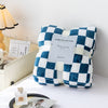 Flannel checkerboard blanket air conditioning blanket autumn