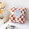 Flannel checkerboard blanket air conditioning blanket autumn