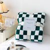 Flannel checkerboard blanket air conditioning blanket autumn