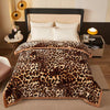 Reversible Raschel Bed Blanket   Warm Winter Fleece Plush Blanket Silky Soft and Warm 2 Ply