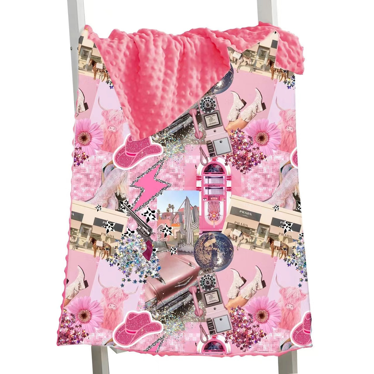 New product Double super Soft Minky Dot  Baby Blanket