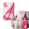 Christmas    Halloween gift Pink Ghost Blanket  half fleece Class A fleece