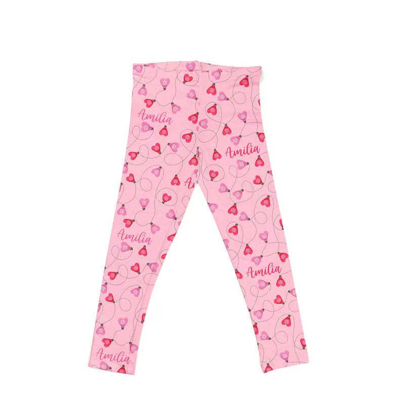 Personalized customized children's leggings for girls 2 to 8 years