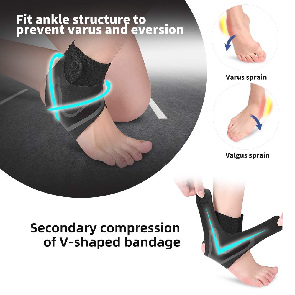 Neoprene Breathable Adjustable Ankle Brace Ankle Support for Sprained Ankle, Plantar Fasciitis & Achilles Tendons