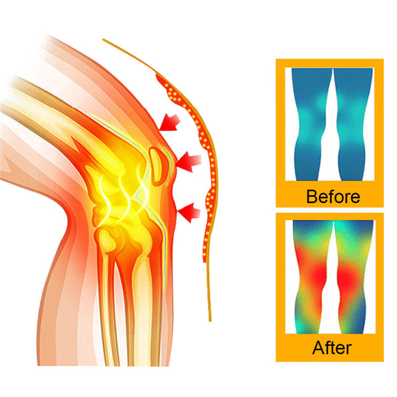 Self Heating Knee Braces Sleeve Wormwood Tourmaline Knee Support Far Infrared Keep Warm Knee Pads