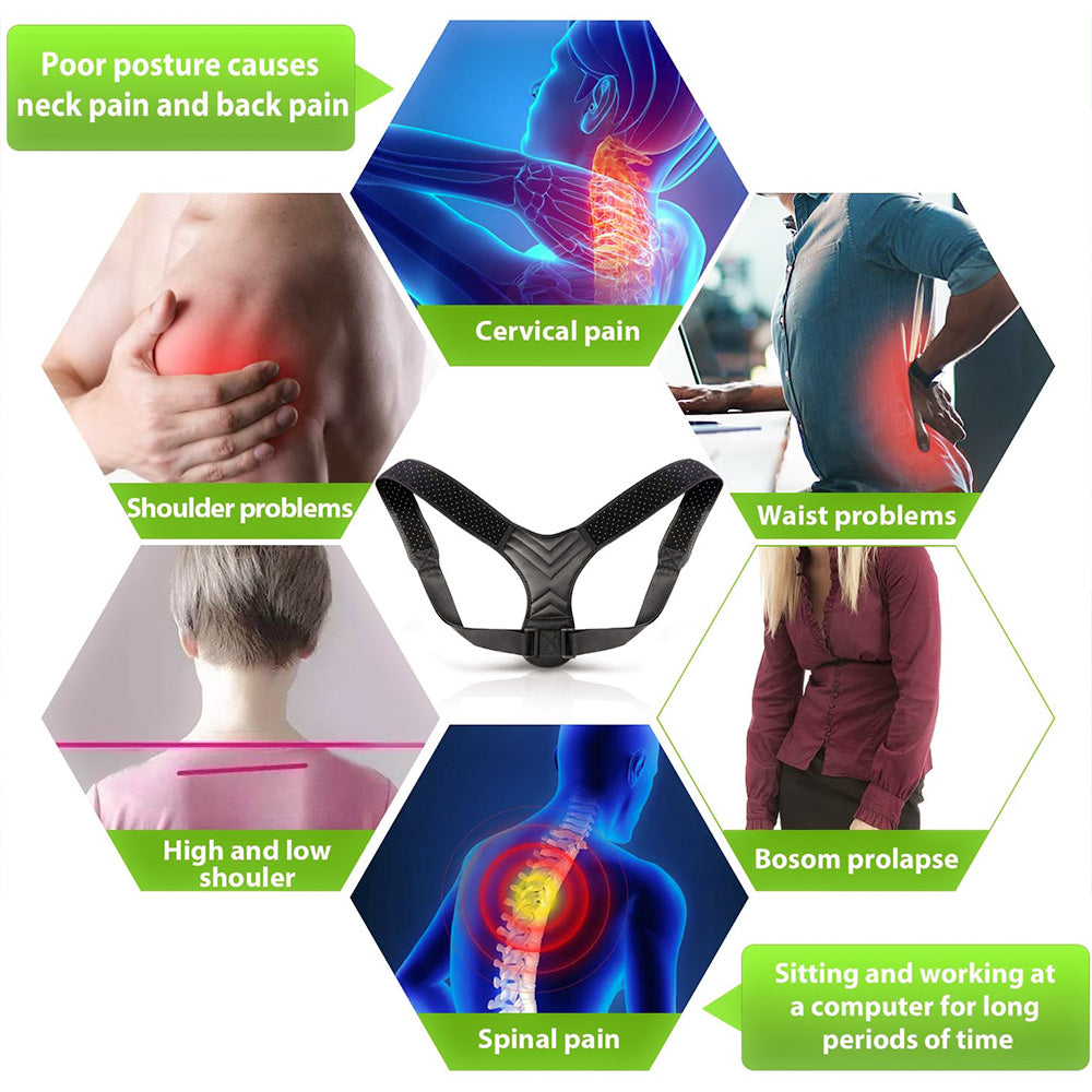 Upper Back Posture Corrector Shoulder Brace Men Women Clavicle Spine Pain Relief Support Adjustable Neck Posture Brace