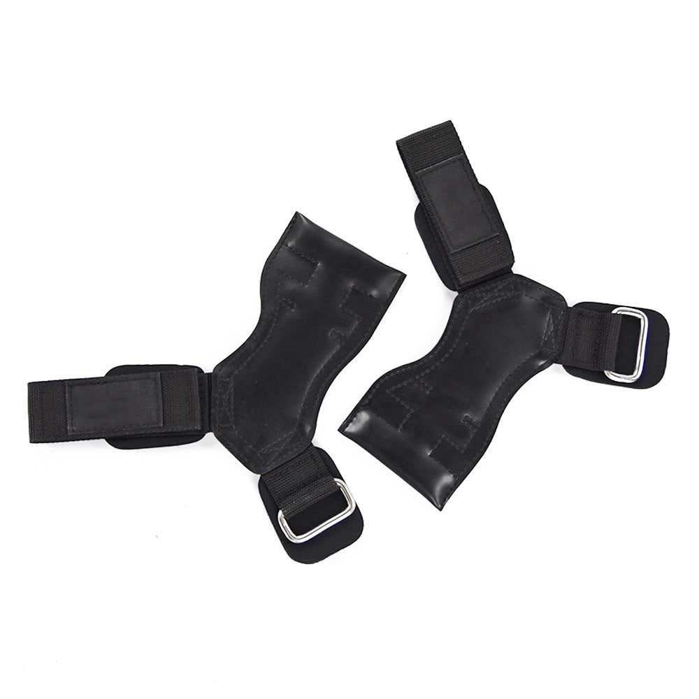 Weight Lifting Grips for Heavy Powerlifting, Deadlifts, Rows, Pull Ups, with Neoprene Padded Wrist Wraps Support