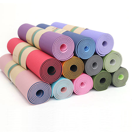 Eco Friendly Yoga Mat Non-slip Pilates Fitness Mats Anti-Tear 1/4" Thick Yoga Mats for Women, Exercise Mats for Home Workout