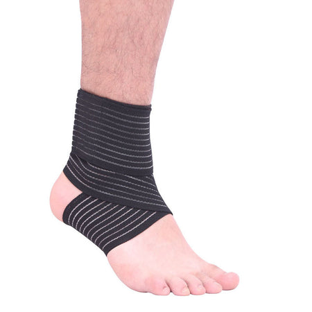 Adjustable Elastic Ankle Brace Bandage Compression Ankle Support Wrap for Plantar Fasciitis, Achilles Tendon, Minor Sprains