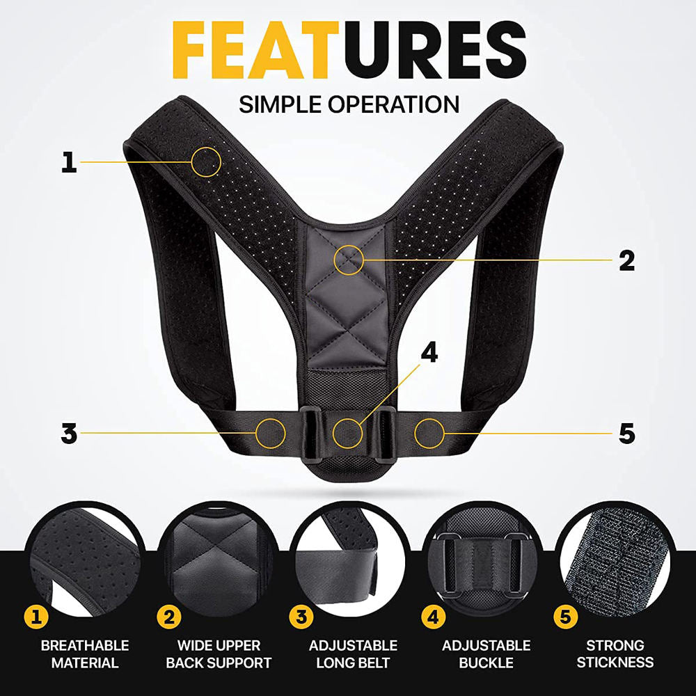 OEM Upper Back Support Clavicle Brace Spine Back Posture Corrector for Neck and Shoulder Pain Relief