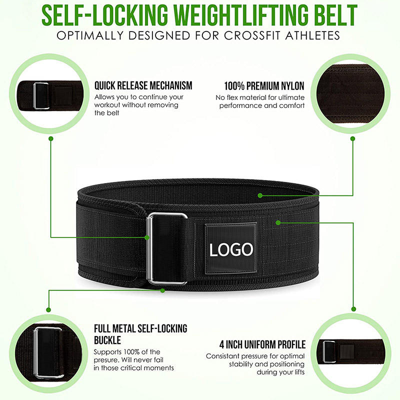 KALOAD Nylon Gym Fitness Adjustable Weightlifting Belt Waist