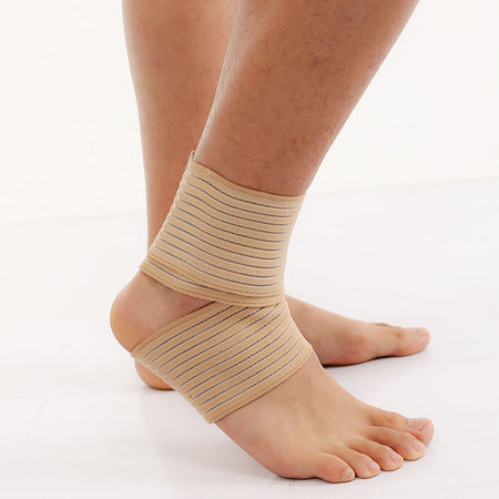 Adjustable Elastic Ankle Brace Bandage Compression Ankle Support Wrap for Plantar Fasciitis, Achilles Tendon, Minor Sprains