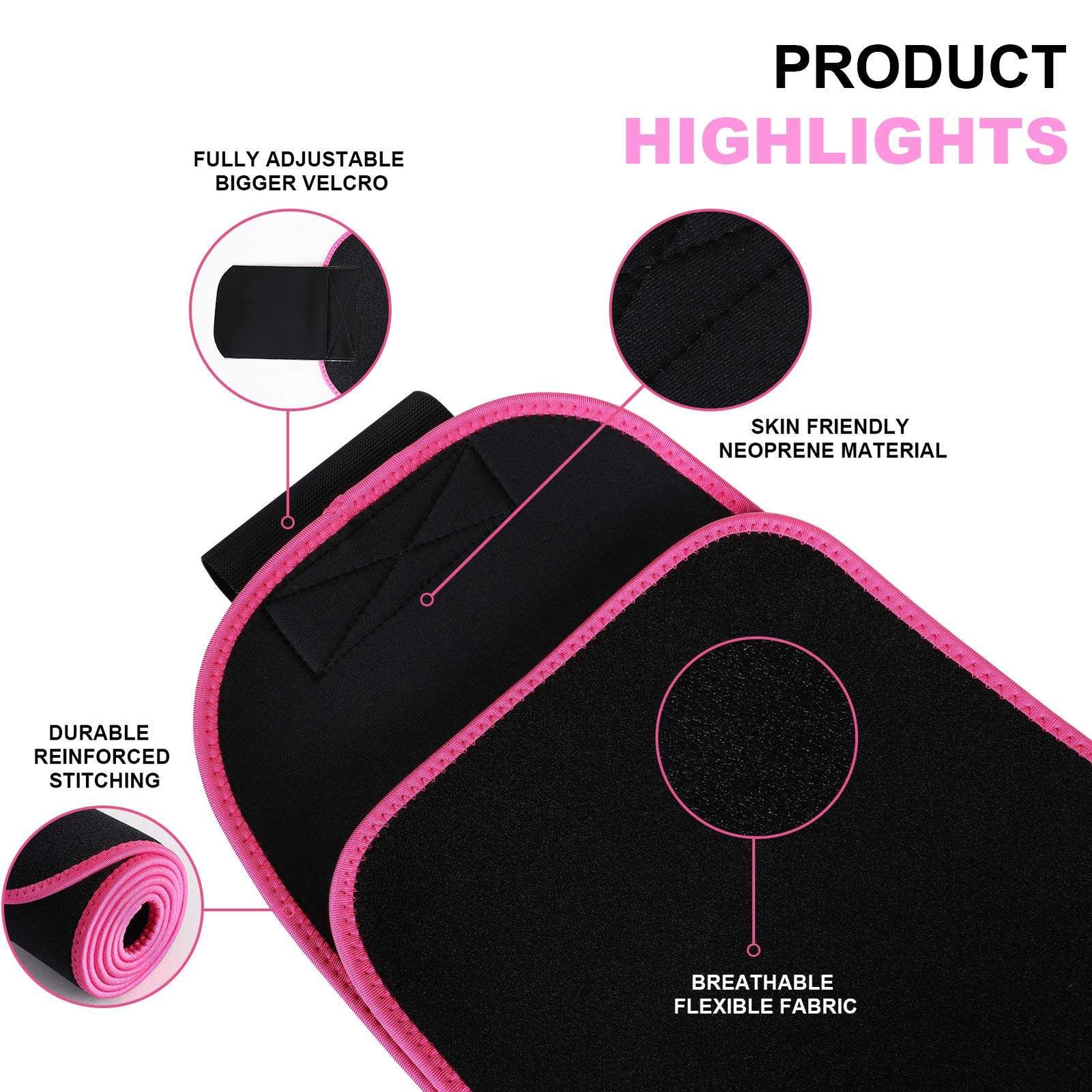 Custom Logo Waist Trimmer Sauna Belt Waist Trainer Slimming Band Stomach Wrap Sweat Belt Waist Trimmer for Men & Women