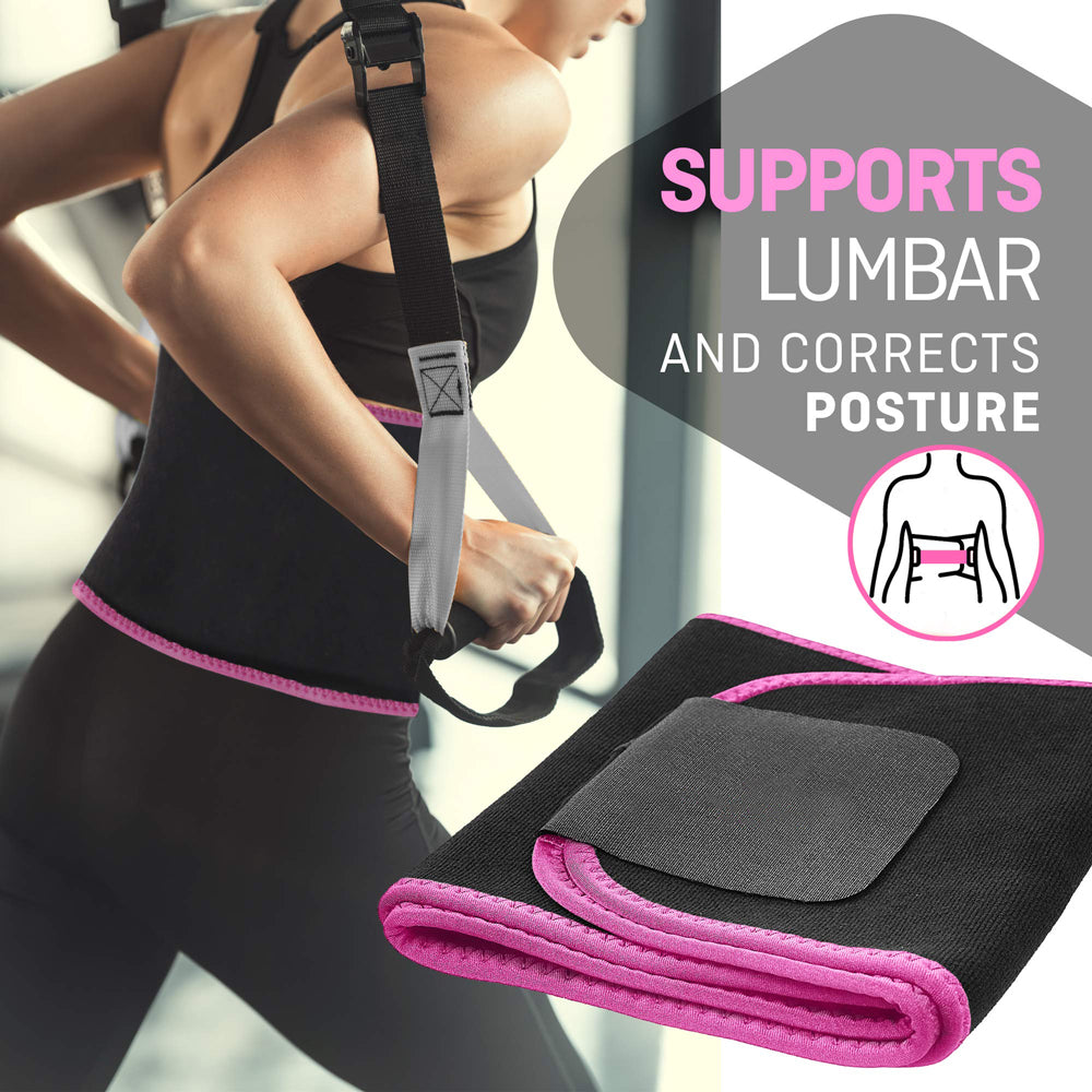 Custom Logo Waist Trimmer Sauna Belt Waist Trainer Slimming Band Stomach Wrap Sweat Belt Waist Trimmer for Men & Women