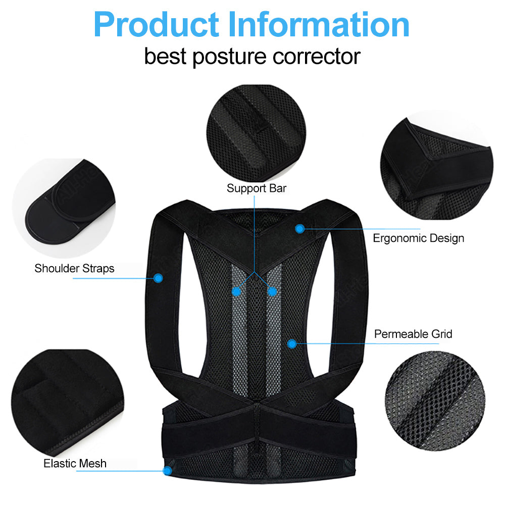 2022 Back Posture Corrector Shoulder Support Belt Upper and Lower Back Pain Relief Improve Spine Clavicle Brace Posture Vest