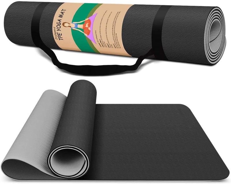 Yoga Mat Non Slip, Pilates Fitness Mats with Alignment Marks, Eco Friendly,  Anti-Tear Yoga Mats for Women, Exercise Mats for Home Workout with Carrying  Strap (72x24, Black) : : Sports, Fitness 