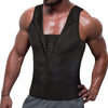 Sauna Sweat Vest for Mens Waist Trainer，Adjustable Zipper Sauna Suit for Men Body Shape Back Support Correct Posture